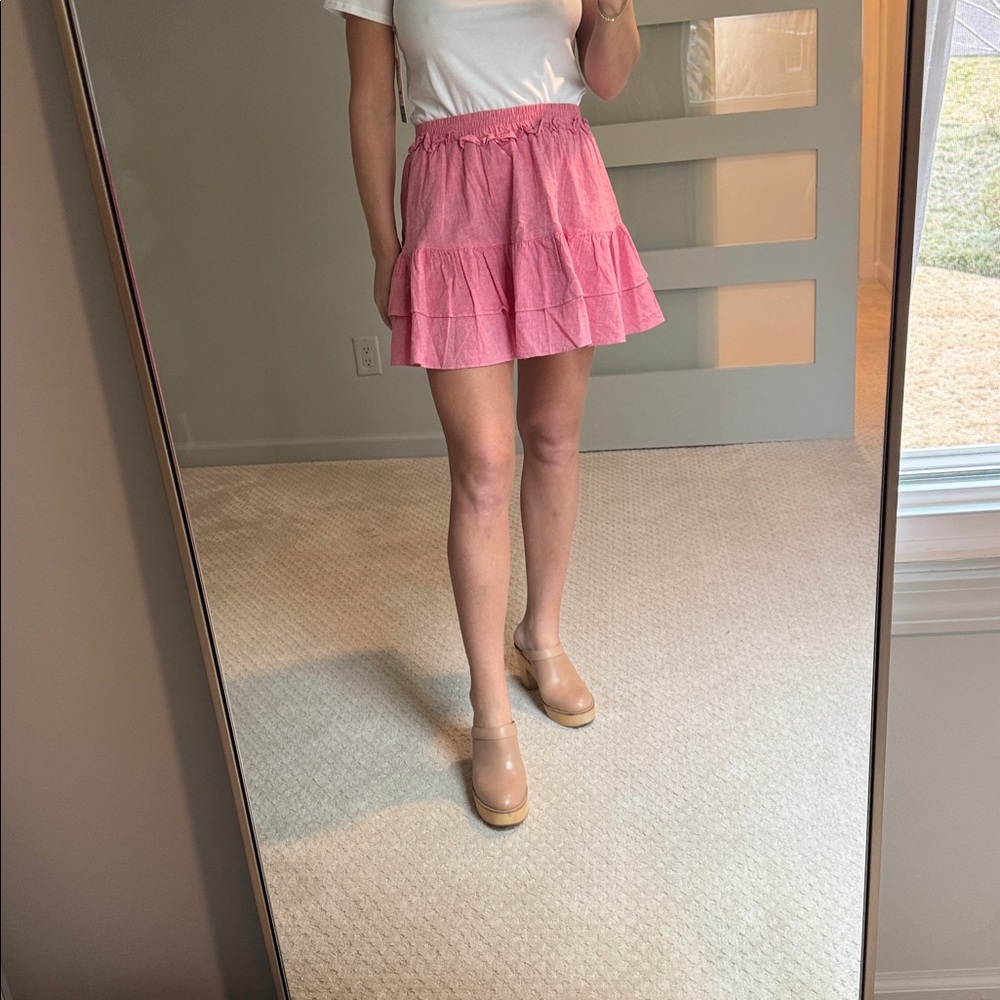 Pink Ruffled Women's Skirt